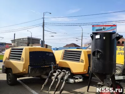 Аренда дизельного компрессора с отбойными молотками