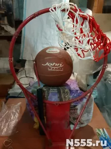 Кольцо, сетка, мяч, насосы - комплект для уличной игры