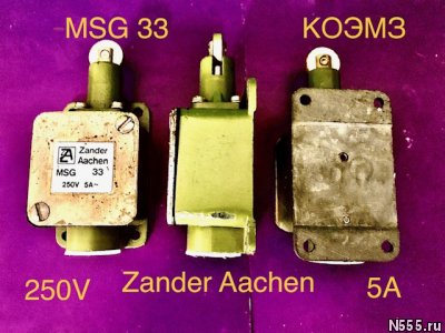 Концевой выключатель с роликом Zander Aachen type MSG 33