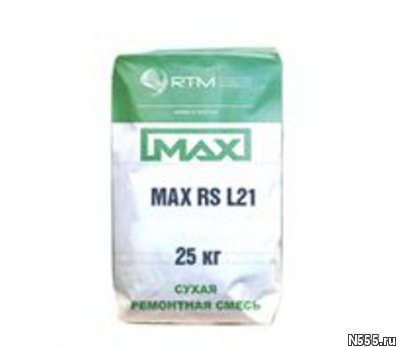 Смесь ремонтная MAX RS L21 безусадочная быстротвердеющая лит фото