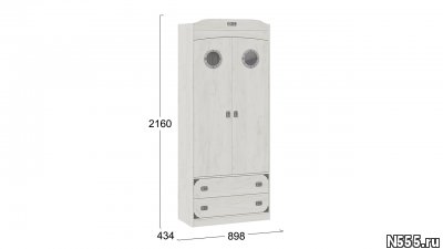 Шкаф комбинированный для одежды с иллюминатором «Калипсо» фото 1