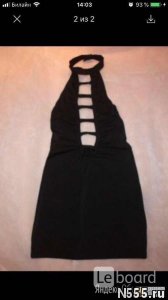 Платье мини 44 46 м черное стрейч новое сарафан ту фото 1