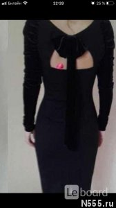 Платье футляр новое м 46 чёрное миди по фигуре тка фото 1