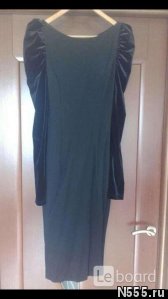 Платье футляр новое м 46 чёрное миди по фигуре тка фото 4