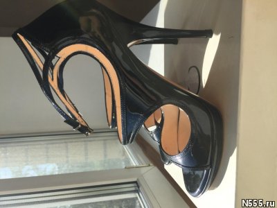 Босоножки туфли casadei италия 39 размер черные ла фото 3