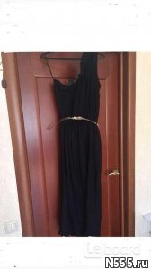 Платье сарафан длинный 46 48 m/l черный вискоза не