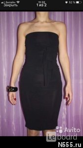 Платье новое peg италия м 46 чёрное футляр сарафан - картинка 1