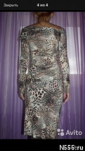 Платье новое blumarine италия м 46 леопард шерсть - картинка 3