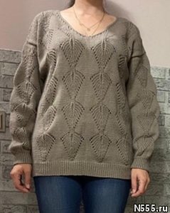 Шикарный пуловер в стиле оверсайз - ручная работа фото 2