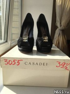 Туфли casadei италия новые размер 39 замшевые черные платфор фото 1