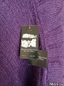 Пончо brandy melville италия 44 46 48 s m l мохер фиолетовое - картинка 3