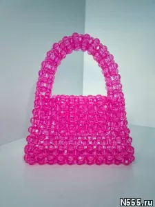Самая продаваемая модель розовая сумка из бусин! - картинка 3