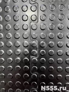 Резиновое плиточное покрытие для пола зала фитнеса Монеточка 10 мм фото 2