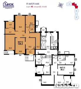 Коммерческая недвижимость 128.3 кв.м, этаж 1/17 фото