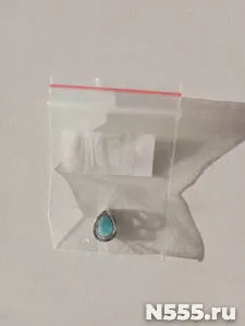 Кулон подвеска капелька голубой камень Sunlight бижутерия фото 2