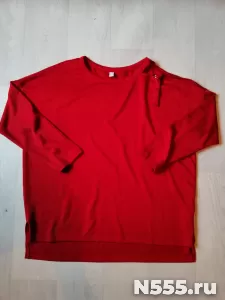 Лонгслив  джемпер блуза красный р 48