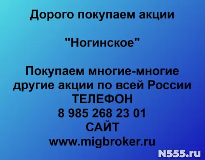 Покупаем акции «Ногинское» фото