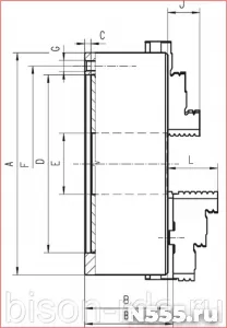 Предлагаем токарный патрон bison 3204-125 фото 2
